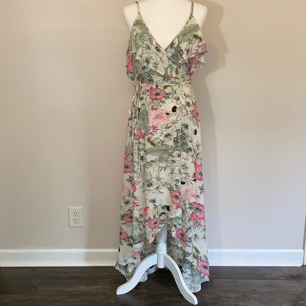 NWT Promesa Floral Maxi Boho Summer Dress Sz Large - Picture 2 of 12